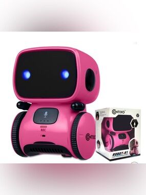 Pink Interactive Kids Robot Toy – Talking & Recording Fun